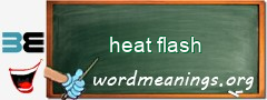 WordMeaning blackboard for heat flash